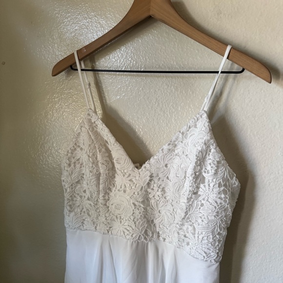 Lulus | Sweet Emotions White Crochet Lace Skater Dress - Picture 3 of 7